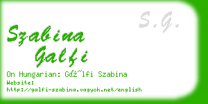 szabina galfi business card